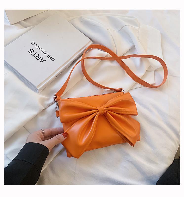 

Твердые сумки из натуральной кожи, универсальные модные сумки для женщин, съемная сумка с галстуком-бабочкой, женская сумка оранжевый