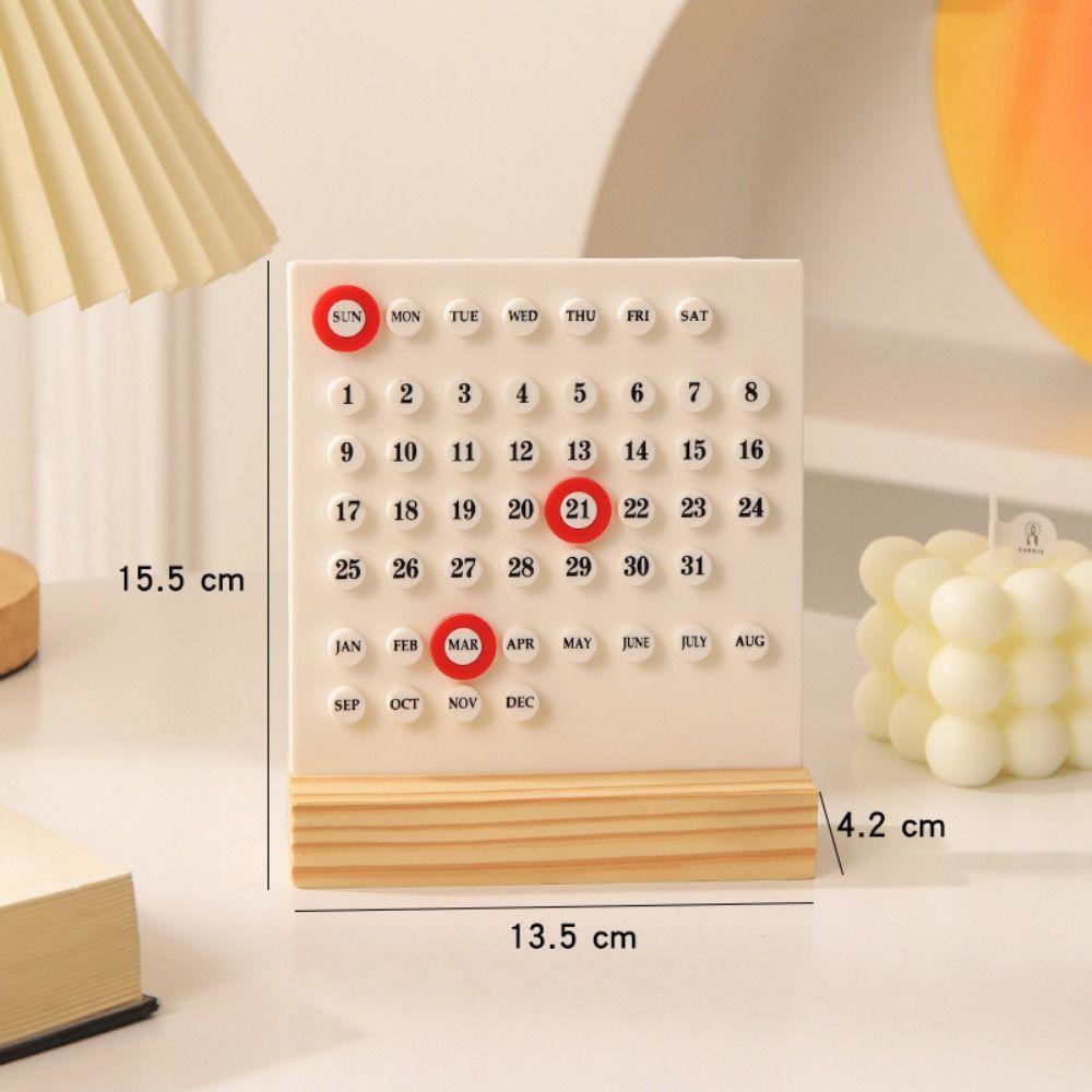 Ten Thousand Year Acrylic DIY Calendar Wooden Base Acrylic Date Planner  Desktop