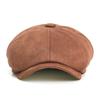 Autumn Winter Warm Faux Leather Cap Newsboy Cap Hat Men Women Casual Beret Solid Cap Flat Caps Vintage Hats