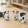 Mini Animal Sculpture 3D Printed Dairy Cow Figurine Cartoon Cattle Statue for Desk Decor Accessory Home Office Gift Lovers Desktop Ornament