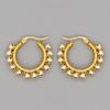 Crystal Earring For Women Boho Jewelry Trendy Natural Stone Pearl Jewellery Bohemian Ear Ring Gold Circle Hoop Earrings