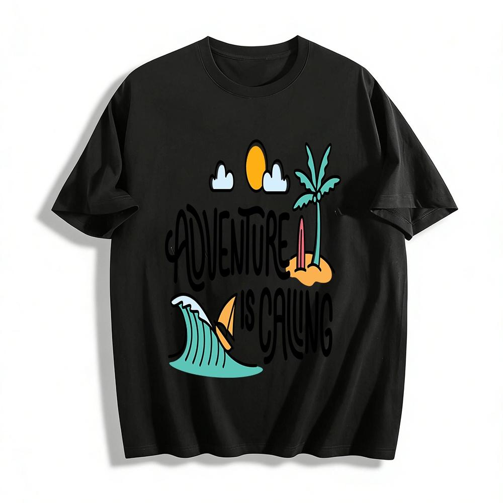 

Keep Calm And Camp On Mountain Tent Graphic Camping Tee Pure cotton T-shirt 6XL