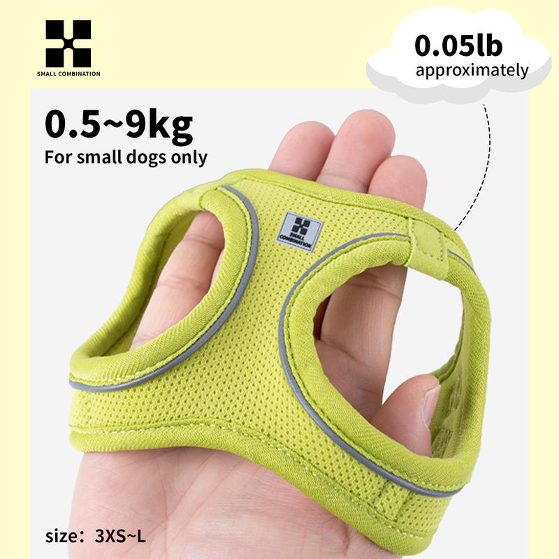 Dog Harness Leash Set for Small Medium Dog Adjustable Reflective Puppy Cat Harness Pet Vest Chihuahua Dachshund Outdoor Walking