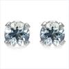 Orecchini a lobo con Pietra Preziosa Rotonda in Argento Sterling 925 Placcato Rodio Gioielli Minimalisti Regalo per Donne