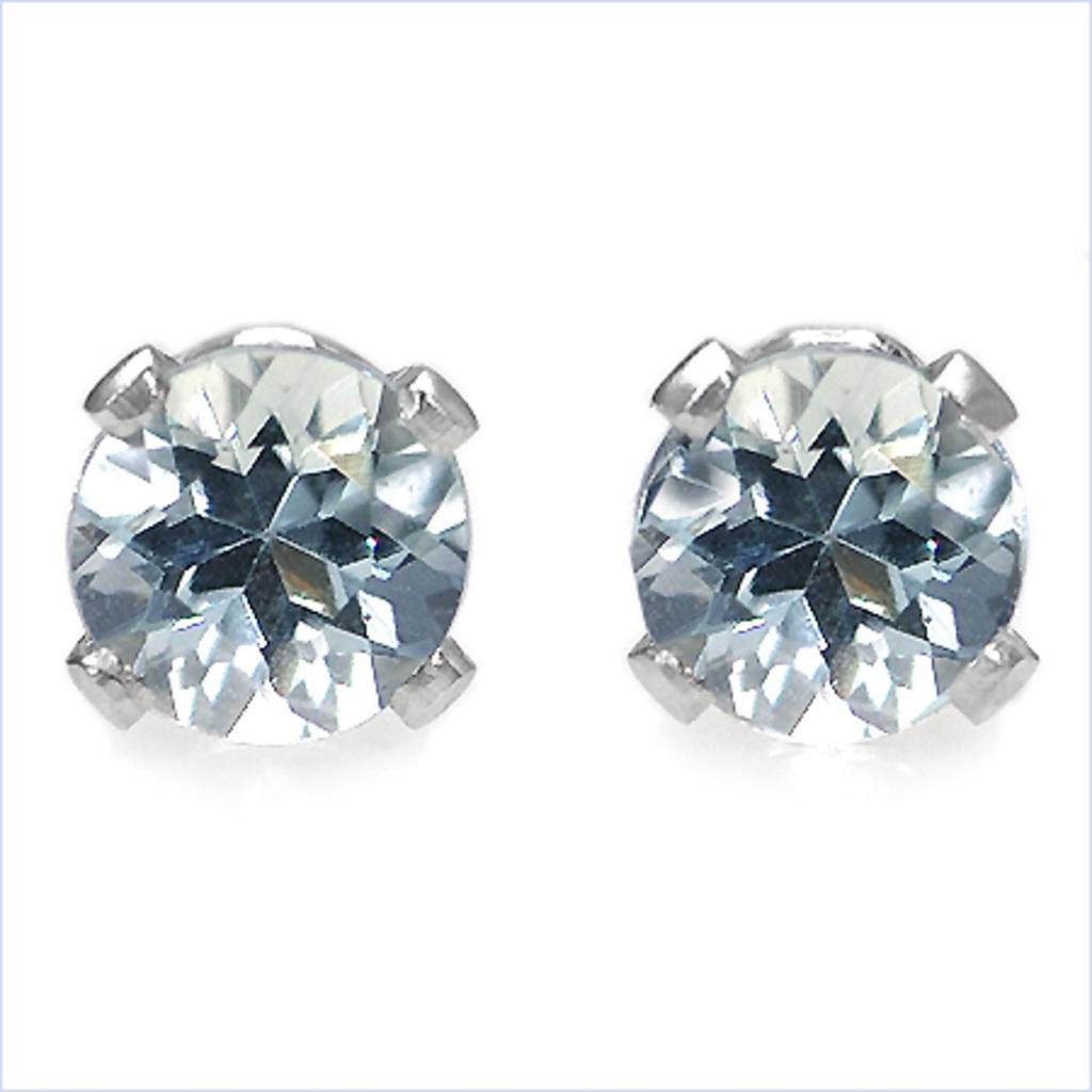 Orecchini a lobo con Pietra Preziosa Rotonda in Argento Sterling 925 Placcato Rodio Gioielli Minimalisti Regalo per Donne