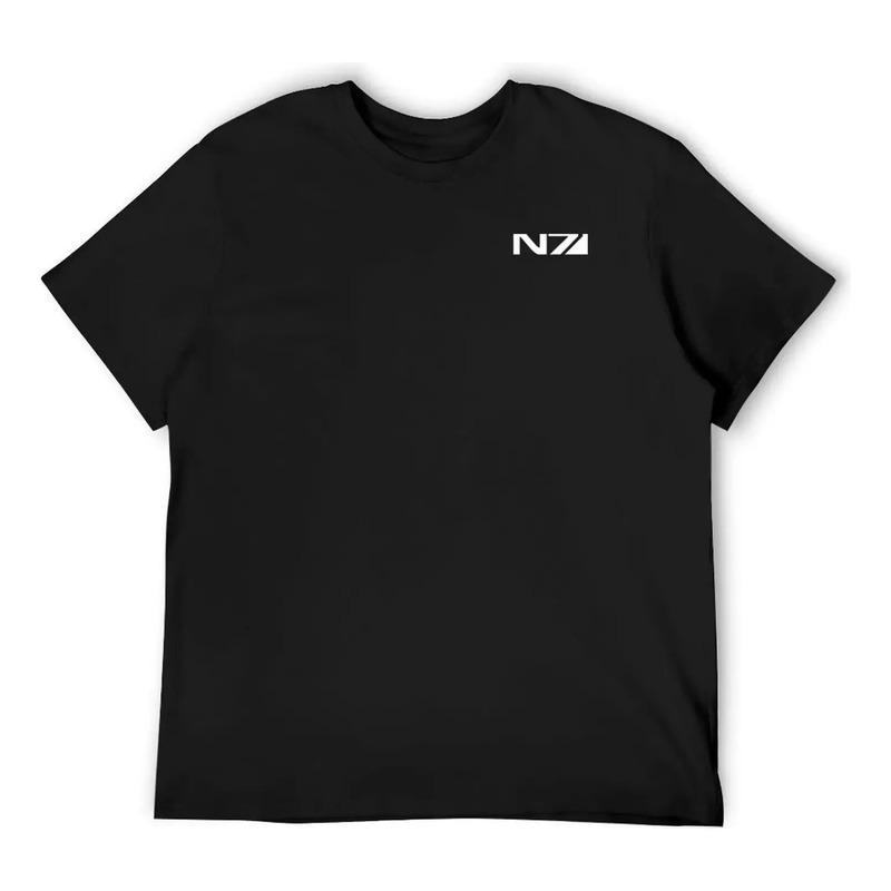 Camiseta Blanca Con El Logotipo De Mass Effect N7, Camisas H S