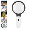 Reading Handheld Magnifying Glass Battery Powered 4LED 4X 30X Lens Magnifier