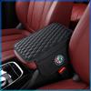 For Alfa Romeo 147 159 Giulietta Giulia Mito Spider Alpha Nheadrest 1Pcs Leather Car Armrest Mat Tissue Boxes Height Pad Armrest Box