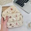 Modische Polyester Tragbare Damen Kosmetiktasche Geldbörse Floral Damen Kleine Aufbewahrungstasche Niedliche Cartoon Stepp Damen Kosmetiktaschen