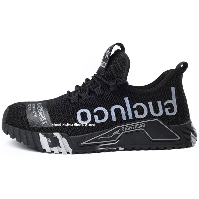 Sneaker alla moda Scarpe antinfortunistiche con punta in acciaio Scarpe da lavoro antiforatura Scarpe protettive di sicurezza Scarpe da costruzione indistruttibili