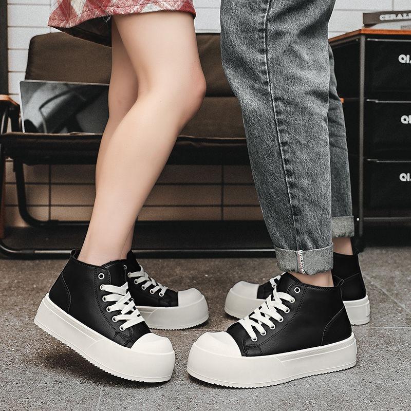 Fashion 2025 New Women Platform Ankle Sneakers Lace-Up Canvas Designer Shoes for Women Spring Autumn Trendy Platform Sneakers