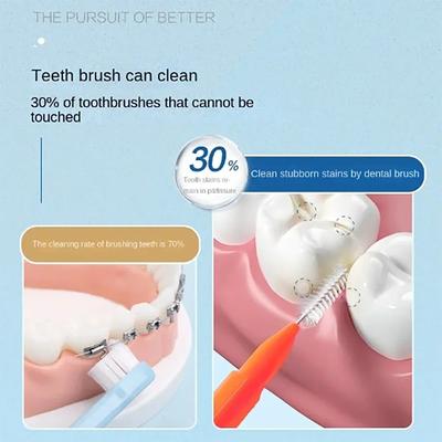 10pcsInterdental Brushes Dental Brush Between Teeth For Dental Orthodontic Clean Between Teeth Cleaning Tools Soft Micro Brushes