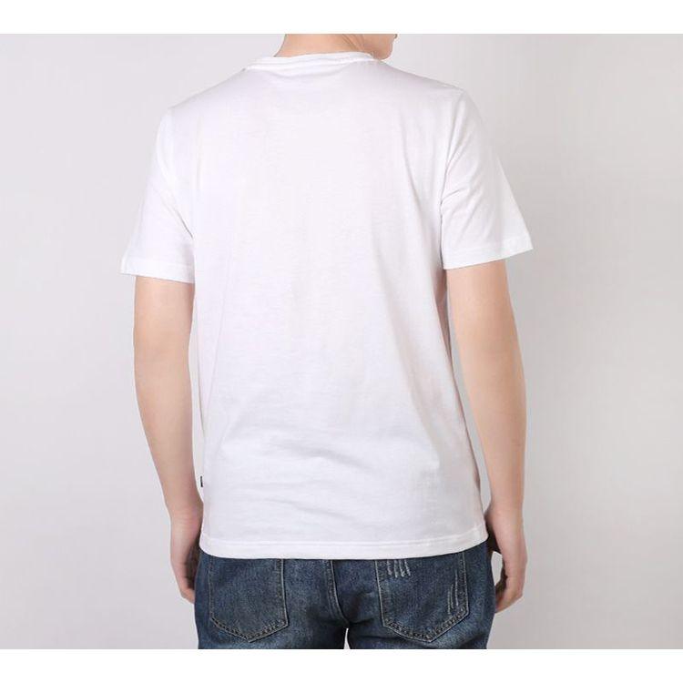Puma Big Logo Print Sports Crew Neck Short Sleeve T-Shirt Men Tops White 586464-02