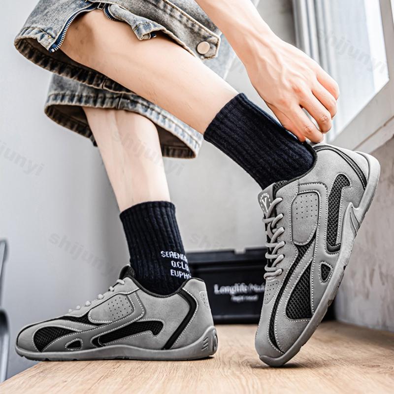 Fashion Large Size Men's Shoes 2025 Autumn New Breathable Comfortable Lace Up Casual Flats Lightweight Outdoor Non Slip Vintage Sneakers