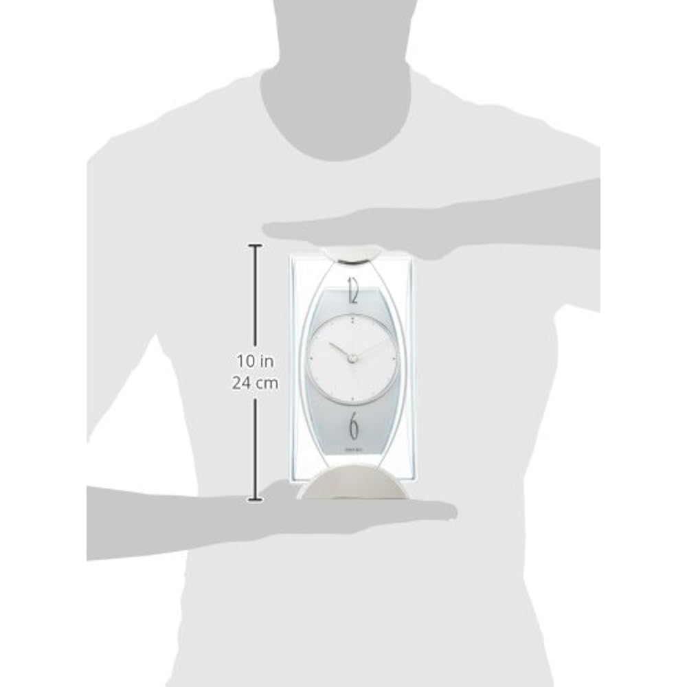 Seiko clock table clock analog silver metallic BZ334S SEIKO