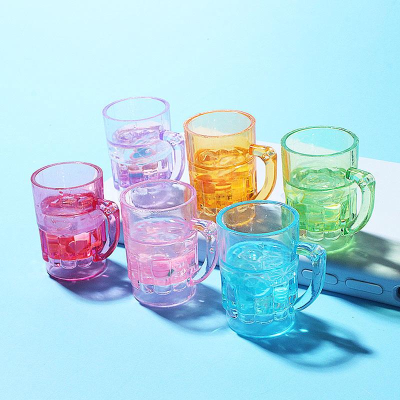 1/2/5pcs Doll House Home Furnishings Lovely Straw Drink Cup Model Mini Coffee Juice Milk Cups Miniature Dollhouse Mugs Drinks