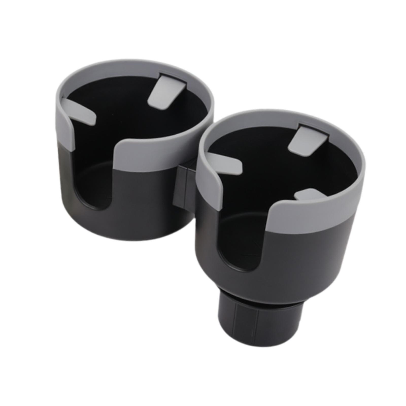 

Car Cup Holder Insert Adjustable Base Multifunctional Double Cup Holder Detachable Drinks Holder for Automotive Truck Auto серый