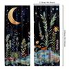 2pcs Black Night Mushroom Curtains   Boho Gothic & Botanical Moon-Star Design Drapes