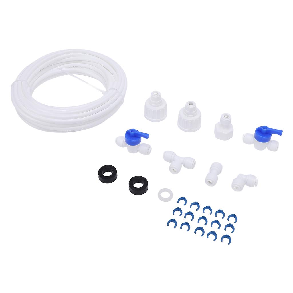 Refrigerator Water Line Kit with 1/4in Hose Water Inlet Line Connection Set for Refrigerator Side