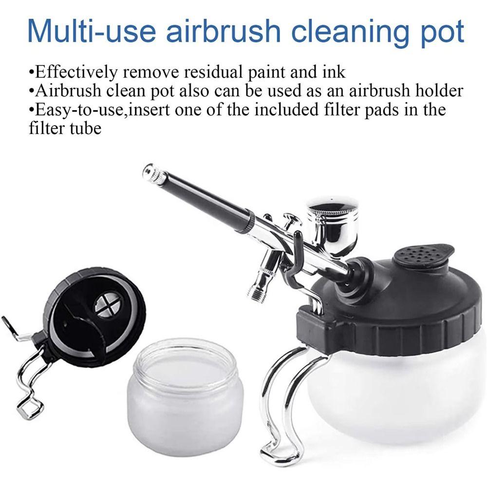 With Airbrush Hanger Spray Pen Cleaning Pot Metal Handle Waste Liquid Collector  Model Building