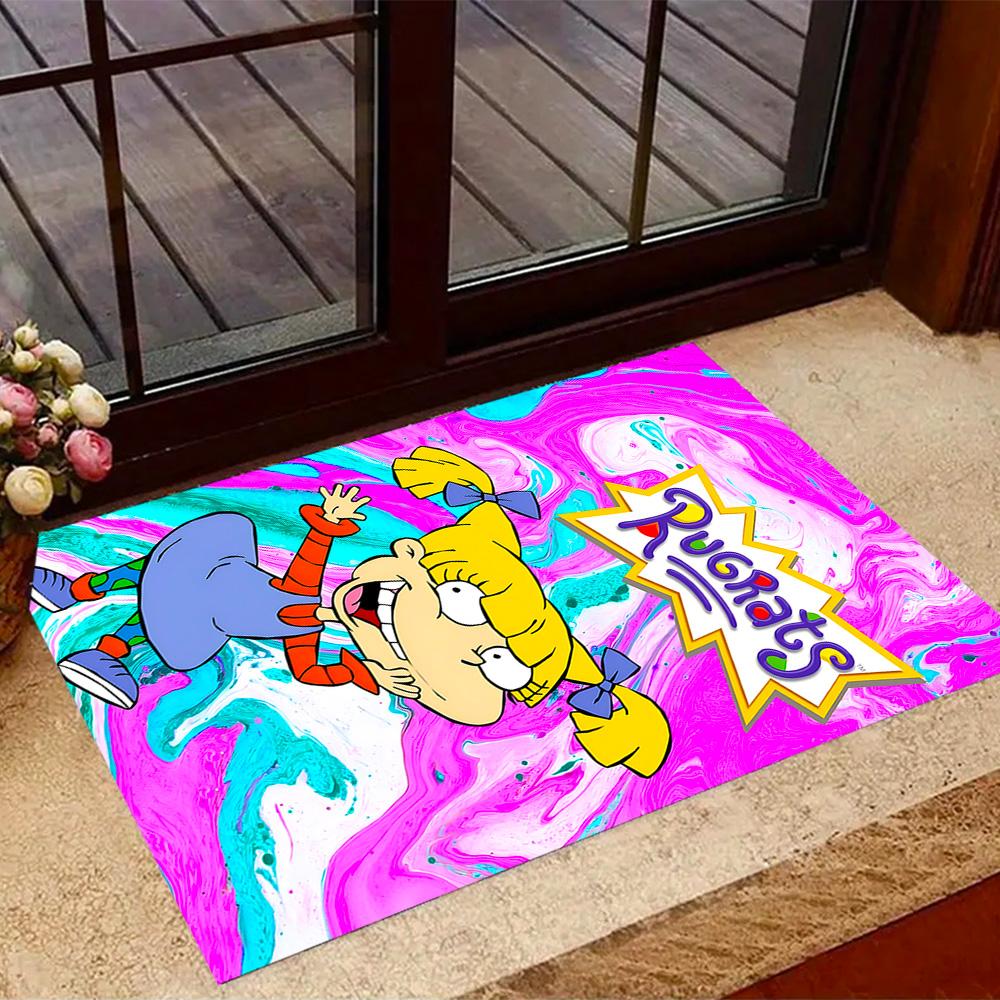 Rugrats: Playtime Chaos Themed Anti-Slip Rugs - Polyester Home Decor, Suitable for Bedrooms, Living Rooms, Doorways, Studios, and Decorations