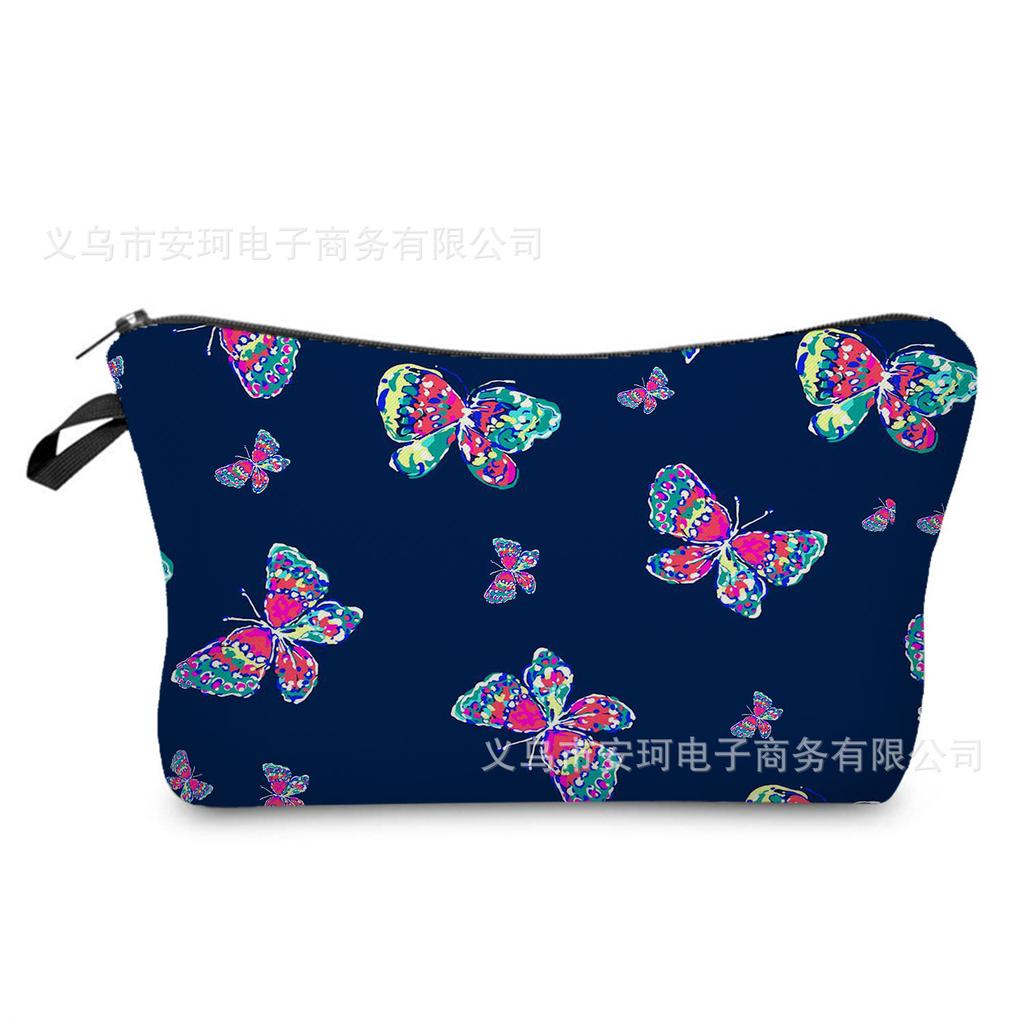 Women Flower Print Cosmetic Bag Toiletries Organize Travel Storage Case 6662