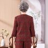 Elderly Women's Summer Short Sleeve Cotton Silk Loungewear Set