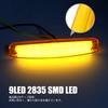 X-STYLE Side Markers, LED, 12 V, 24 V, Yellow, 9 LED Marker Lamps, Trailer,