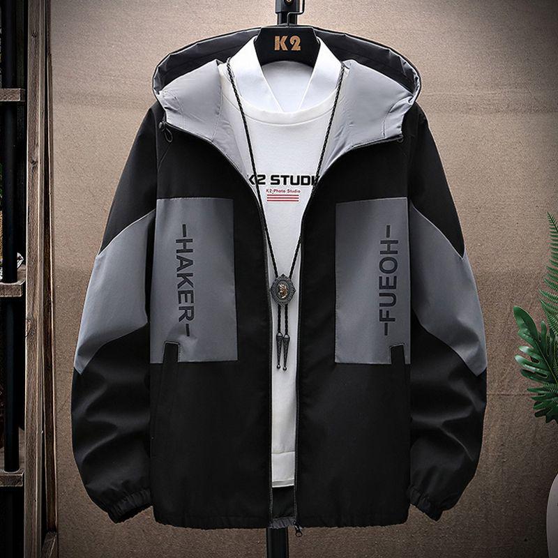 Pánská trendy pracovní bunda s kapucí v korejském stylu pro teenagery