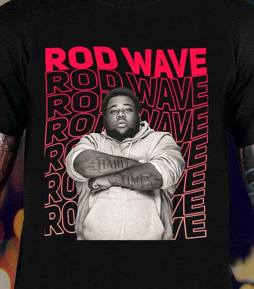 Rod Wave hip hop Black T-shirt short sleeve All sizes S-5Xl Unisex Tee Unisex T-Shirt XXXXL
