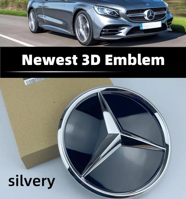 CRM1 1pcs Car Grill Emblem Star Badge Front Grill Logo For Mercedes Benz W204 W205 W213 X253 A B C E S CLA GLB GLC GLE GLS