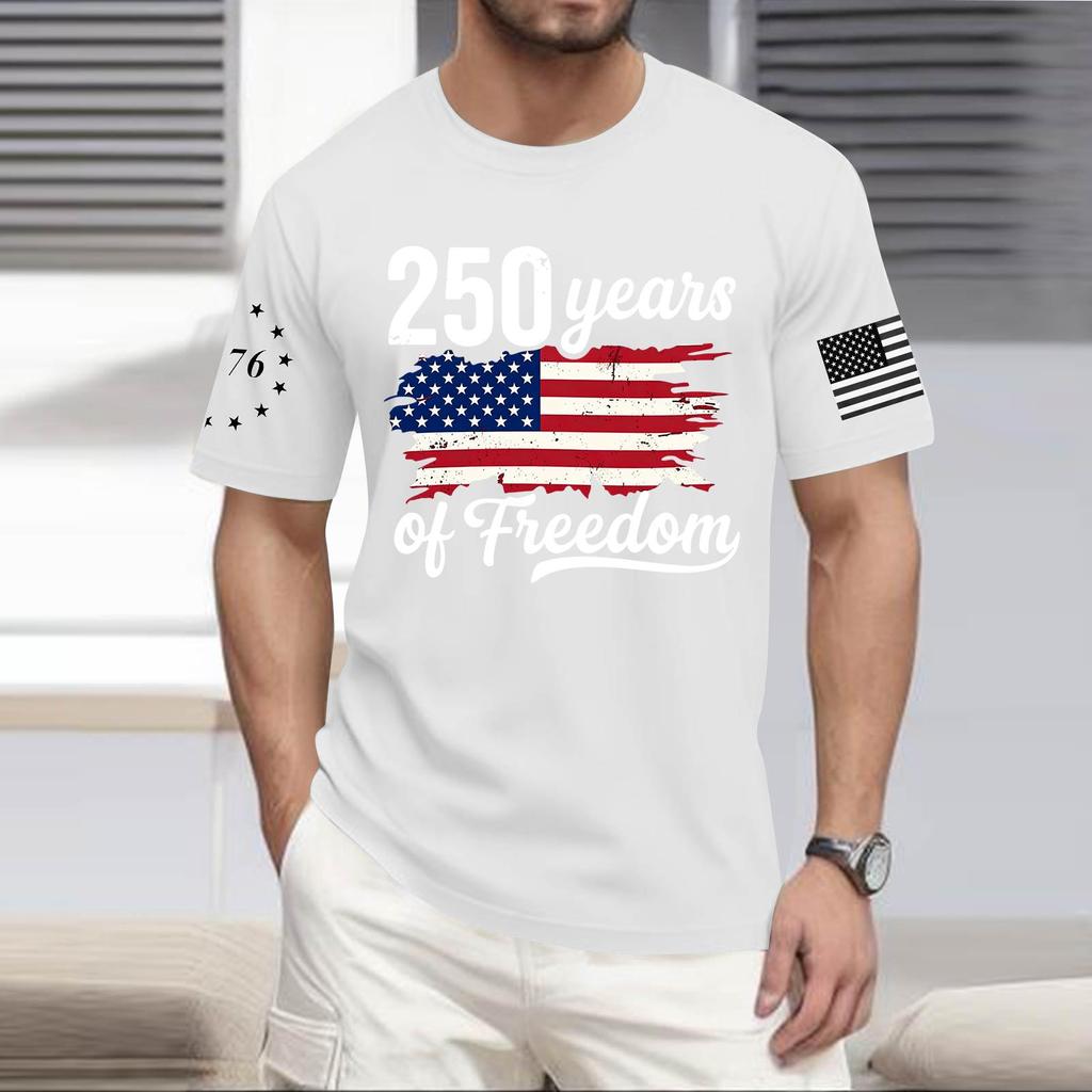 Men's Casual Round Neck Lightweight Short-Sleeve Top