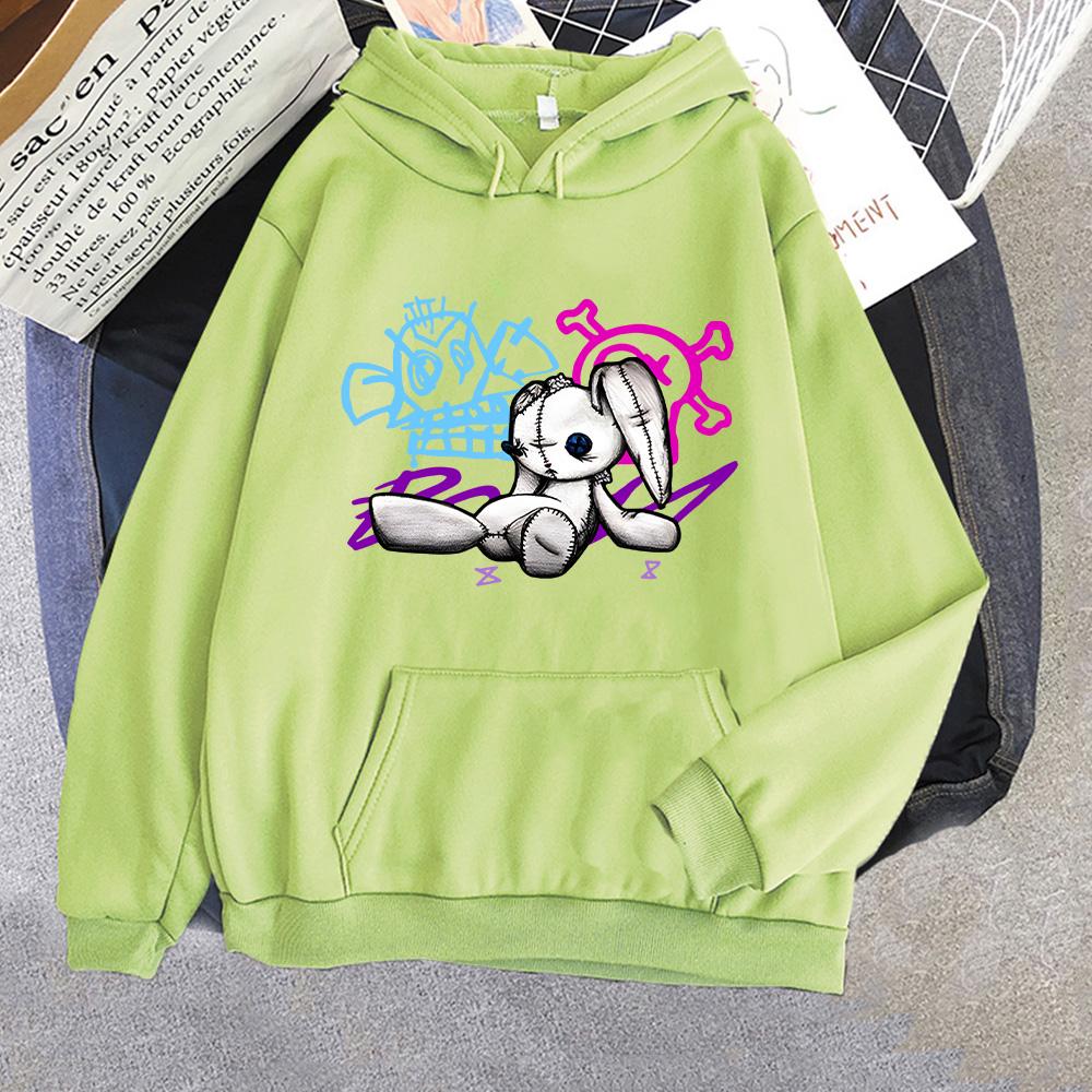 Arcane Jinx Hoodie Monkey Doll Rabbit Graffiti Grunge Style Kpop Clothes Anime Sweatshirt Streetwear Unisex Women Fashion Hoody