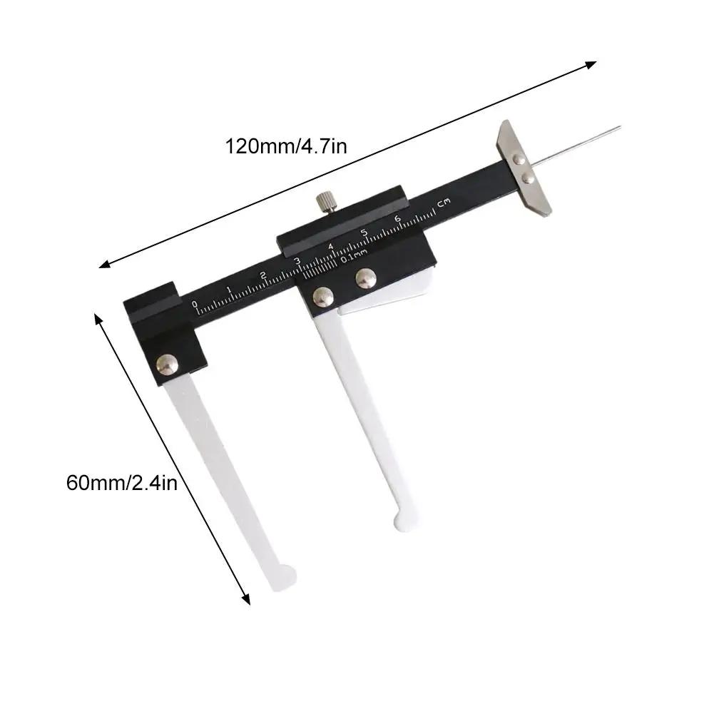 Brake Disc Thickness Depth Gauge Ruler Aluminium Alloy Brake Disc Depth Caliper Compact 0‑60mm Metric For Automobile Part L7R6