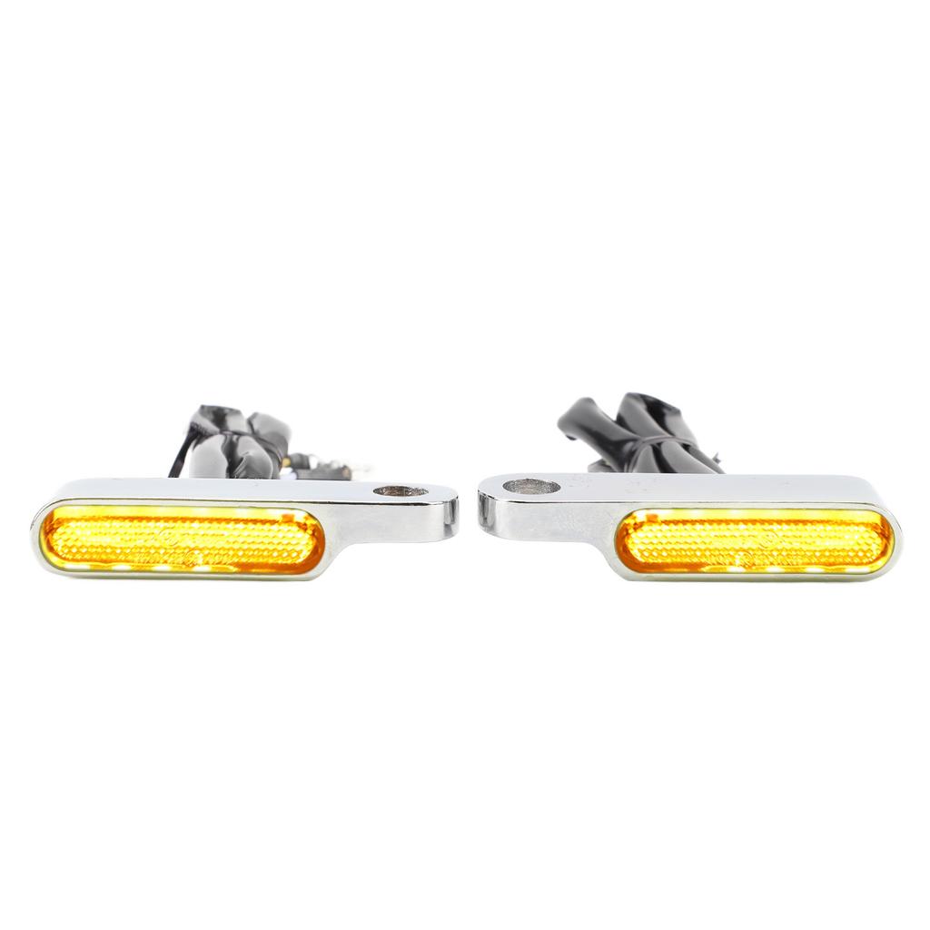 1 Pair Motorcycle LED Turn Signal Running Lights Retro Style Blinker Indicator Lamp Dual LED Light for ATV DC12V