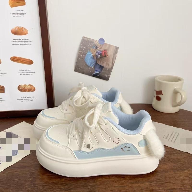 Thick-soled Big-headed Little White Shoes Women's Autumn New Versatile Student Sports Bread Shoes Tide