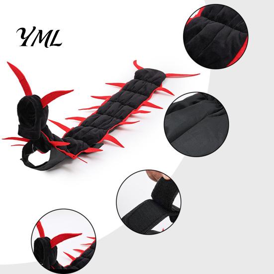 Lustige Haustierkleidung für Social Media 2er-Pack Tausendfüßler-Look Katzenkostüme, Halloween Cosplay Outfit, 3D Krabbelinsekten-Anzug Mehrbeinige Kleidung für Katzen,
