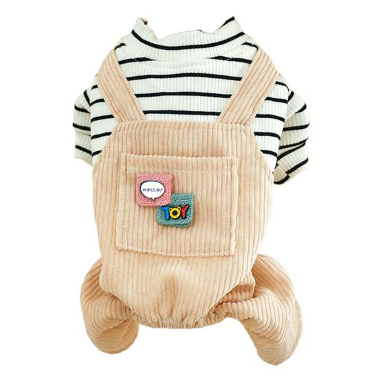 Mono unisex con diseño de dibujos animados para cachorros, ropa de invierno para perros y gatos, para otoño