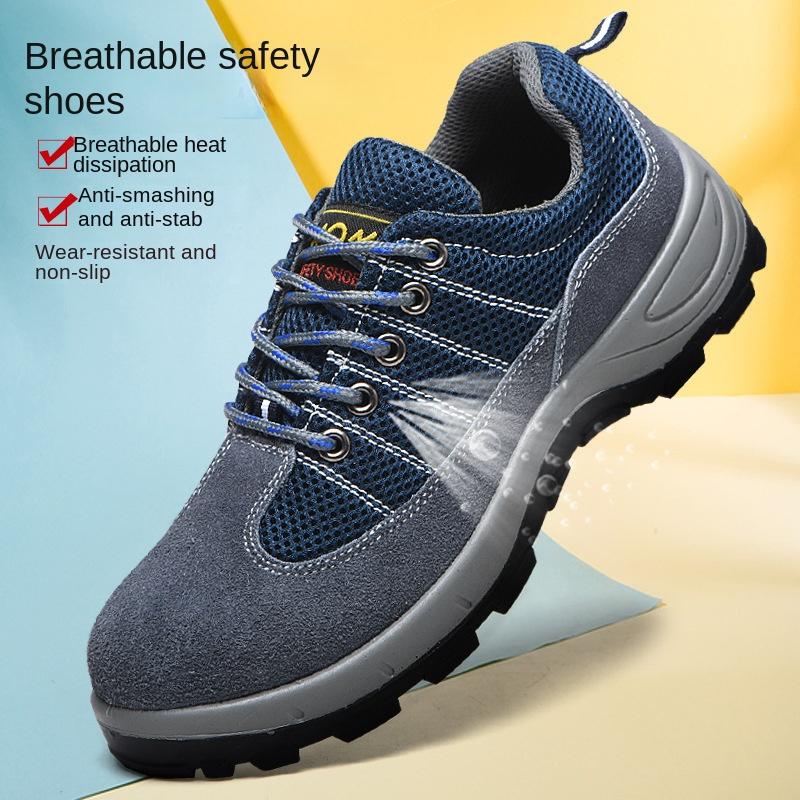 Labor Insurance Shoes Men's Low-top Work Labor Insurance Shoes, Anti-smashing, Anti-puncture and Breathable Safety Shoes