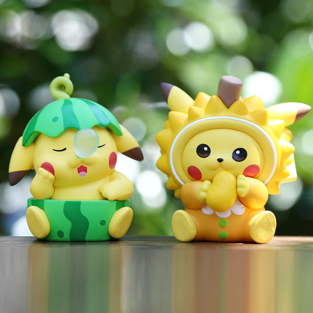 Pvc Cute Pikachu Fruit Figurine Collectible Toys Ornament For Children Teens And