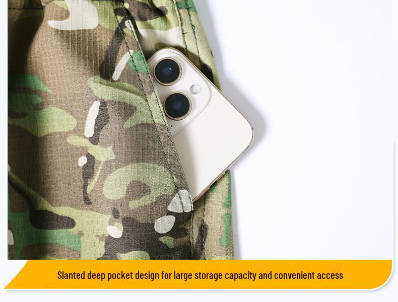 Summer Quick-Dry T-Shirt & Durable Work Pants Set for Outdoor Military Training or Security