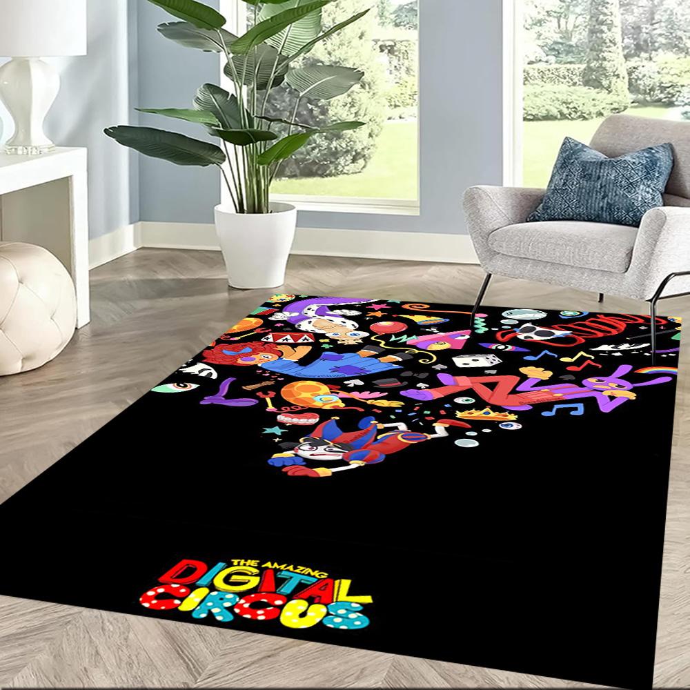 Die Amazing Digital Circus Style quadratischen Teppiche sind eine großartige Wahl für Wohnzimmer, Schlafzimmer, Heimdekoration und als Geschenke.