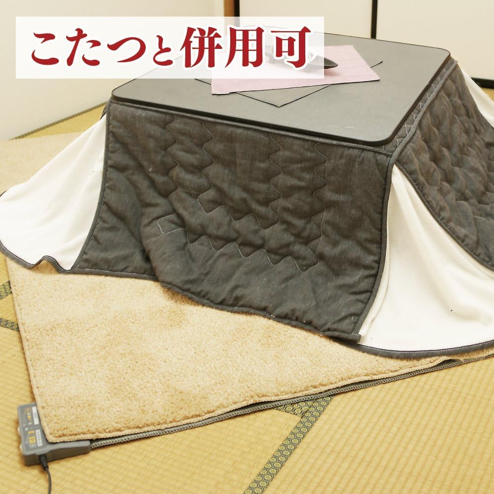 Iris Ohyama Electric 5 Temperature Automatic Electric Electric Heating Dust Mite Compatible with Gray Carpet, 2-Tatami Size, 176x176cm, Settings,