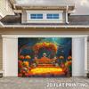 2D plane  1 piece 2D death skull sugar skull peanut flower offering altar flower theme background cloth