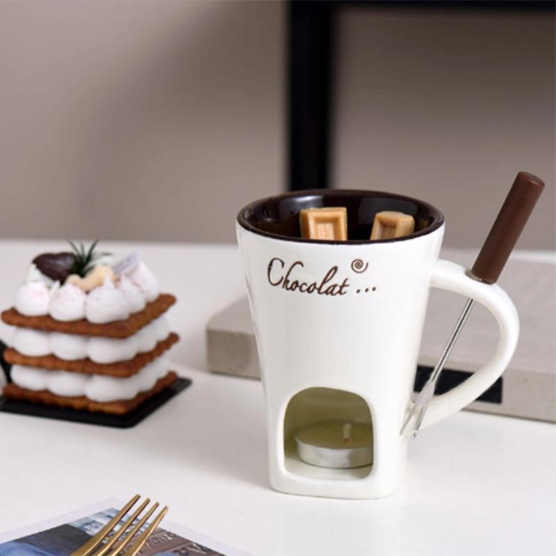 130ML Fondue Mug Chocolate Butter Melting Cup Coffee Cup For Home Birthday Cooking Appliances