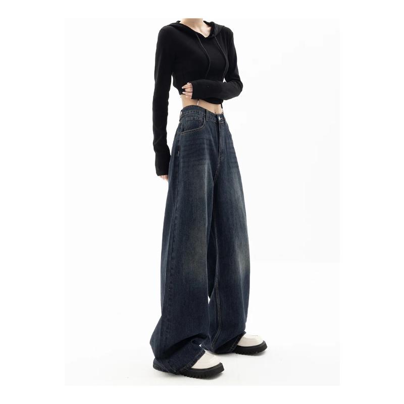 Y2K Vintage High Waist Harajuku Loose Jeans Pants Korean Fashion Women's Grunge Wide Leg Oversized Denim Trouser Female Clothes