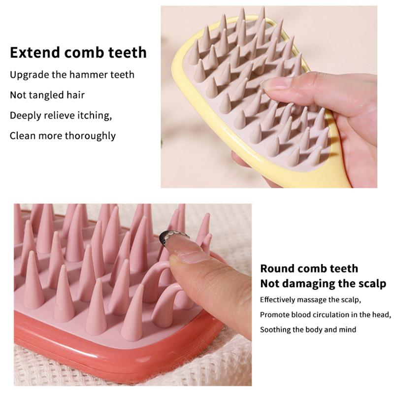 Long Handle Shampoo Brush Silicone Scalp Massage Comb Hair Washing Brush Head Massager Bath Brush Body Scrubber Hair Accessories
