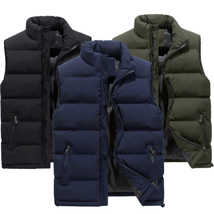 Fashion Mens Winter Down Vest Body Warmer Warm Sleeveless Padded Jacket
