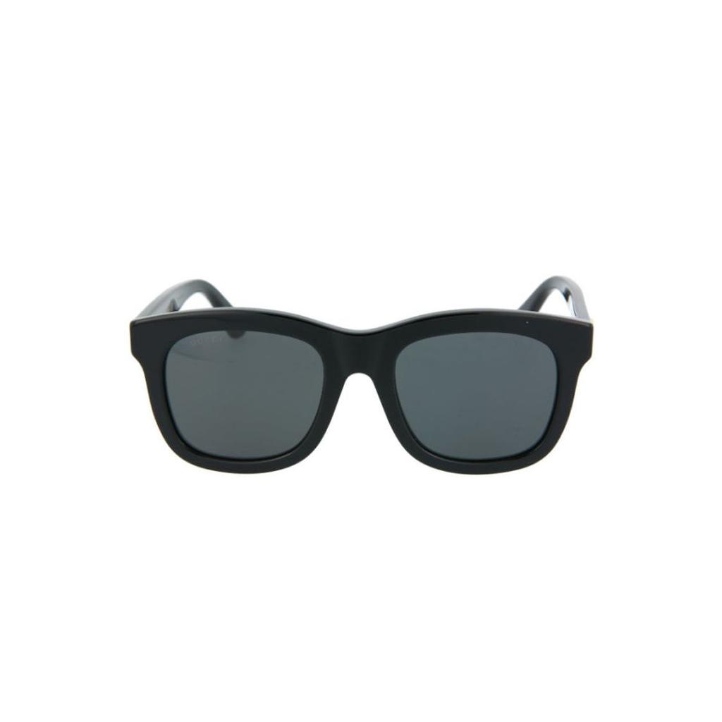 Gucci Logo Decorated Irregular Shape Sunglasses Women Sunglasses Black GG0326S