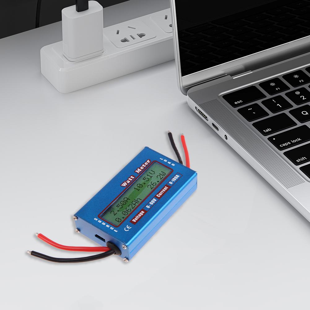 DC Power Analyser Watt Volt Amp Meter LCD Digital 12V 24V Solar Wind Analyzer Current Energy Meter Power Tester